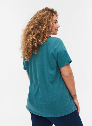 Gemêleerd T-shirt met print en korte mouwen, Pacific Mel., Model image number 1