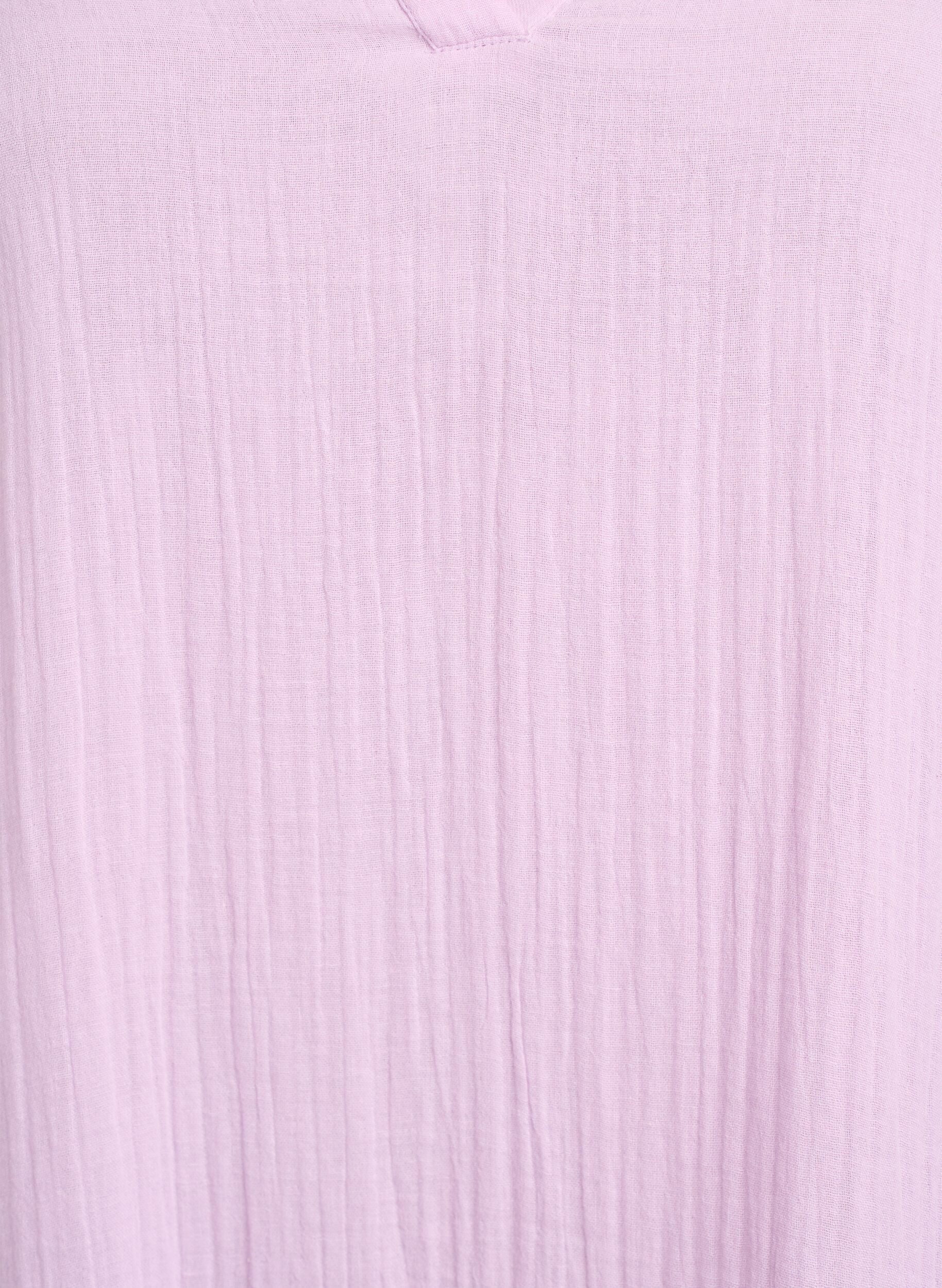 ZizziKorte A-lijn jurk in katoenen mousseline, Paars, Packshot image number 2