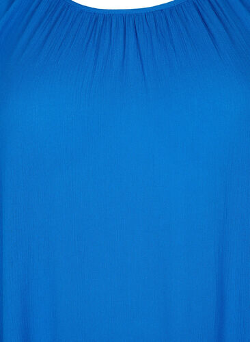 Jurk van viscose met korte mouwen, Victoria blue, Packshot image number 2