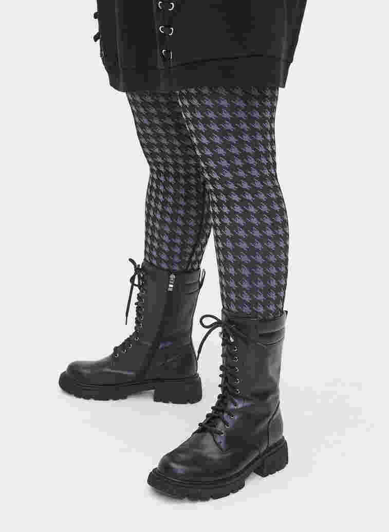 Naadloze legging in pied-de-poule patroon, Houndstooth, Model image number 0