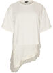 Jersey blouse met gelaagde look en kant, Vanille, Packshot image number 0