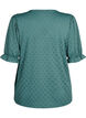 Blouse met V-hals en gaatjespatroon, Sea Pine, Packshot image number 1