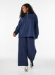 Sweatshirt met hoge kraag en ritssluiting, Blauw, Model image number 1