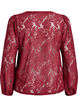 Kanten blouse met open voorkant en strikbandjes, Donker Bordeaux, Packshot image number 1