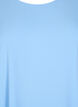 Blouse met korte mouwen en een ronde halslijn, Blauw, Packshot image number 2