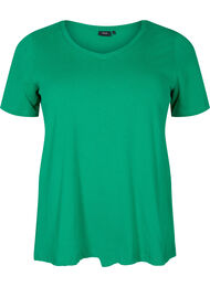 Basic t-shirt in effen kleur met katoen, Jolly Green