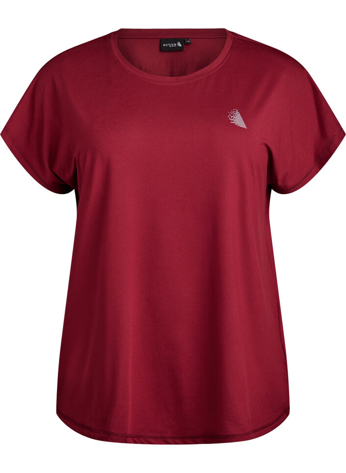 Effen gekleurd trainingsshirt, Rood, Packshot image number 0