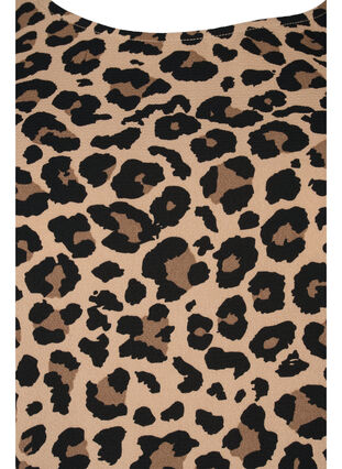 Bedrukte jurk met 3/4 mouwen, Leopard, Packshot image number 2