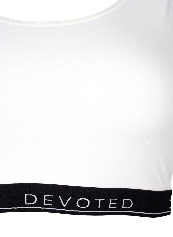 Katoenen beha met verstelbare bandjes, Wit, Packshot image number 2