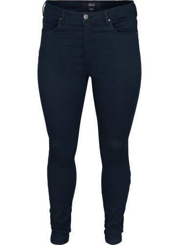 Super slim Amy jeans met hoge taille, Unwashed, Packshot image number 0