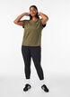 Sportief t-shirt met korte mouwen en v-hals, Groen, Model image number 1