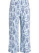 Losse broek in katoenen mousseline met stippen, Blauw, Packshot image number 1
