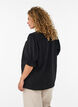 Shirtblouse met 1/2 mouwen, Zwart, Model image number 2