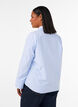 Gestreept shirt met wijde manchetten, Blauw, Model image number 2