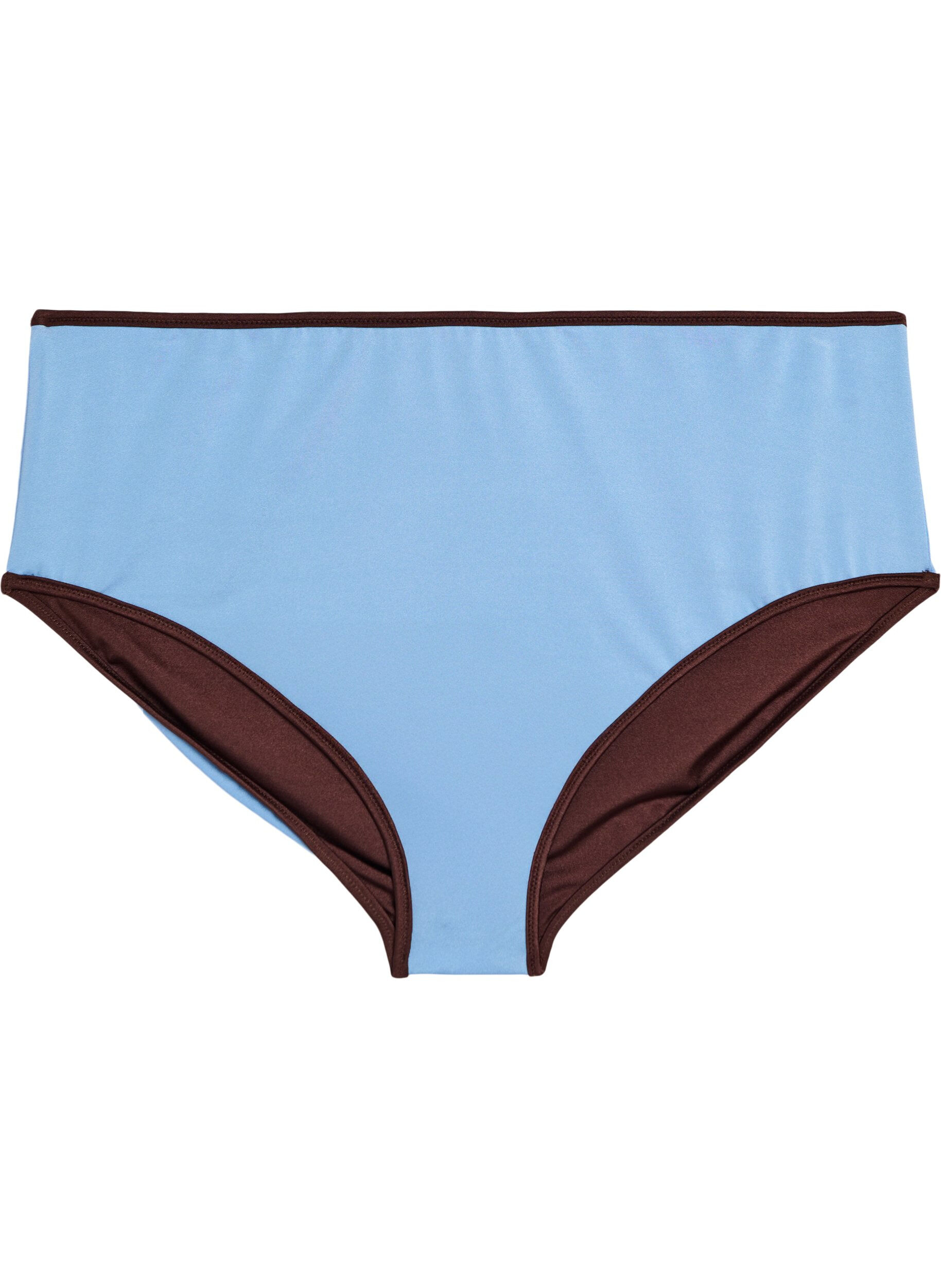 ZizziOmkeerbare bikinibroekjes met normale taille, Bruin, Packshot image number 3