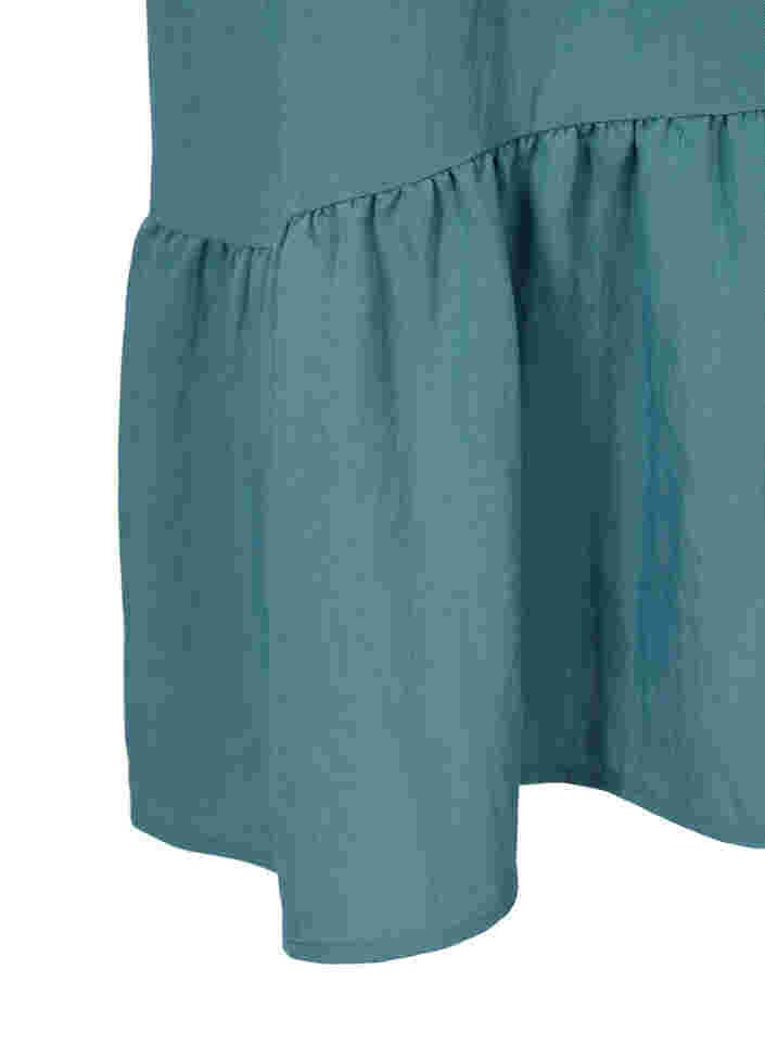 Viscose jurk met korte mouwen en v-hals, Trooper, Packshot image number 3