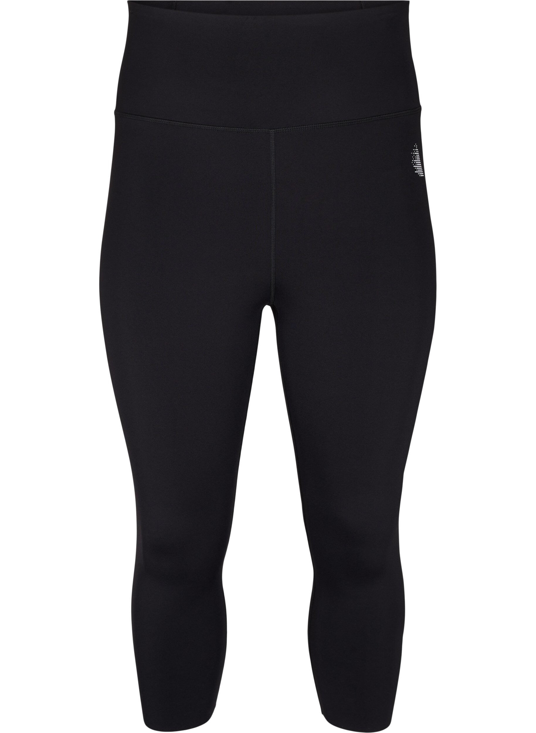 Zizzi CORE, SUPER TENSION TIGHTS - 3/4 sportlegging met zakje, Black, Packshot image number 0