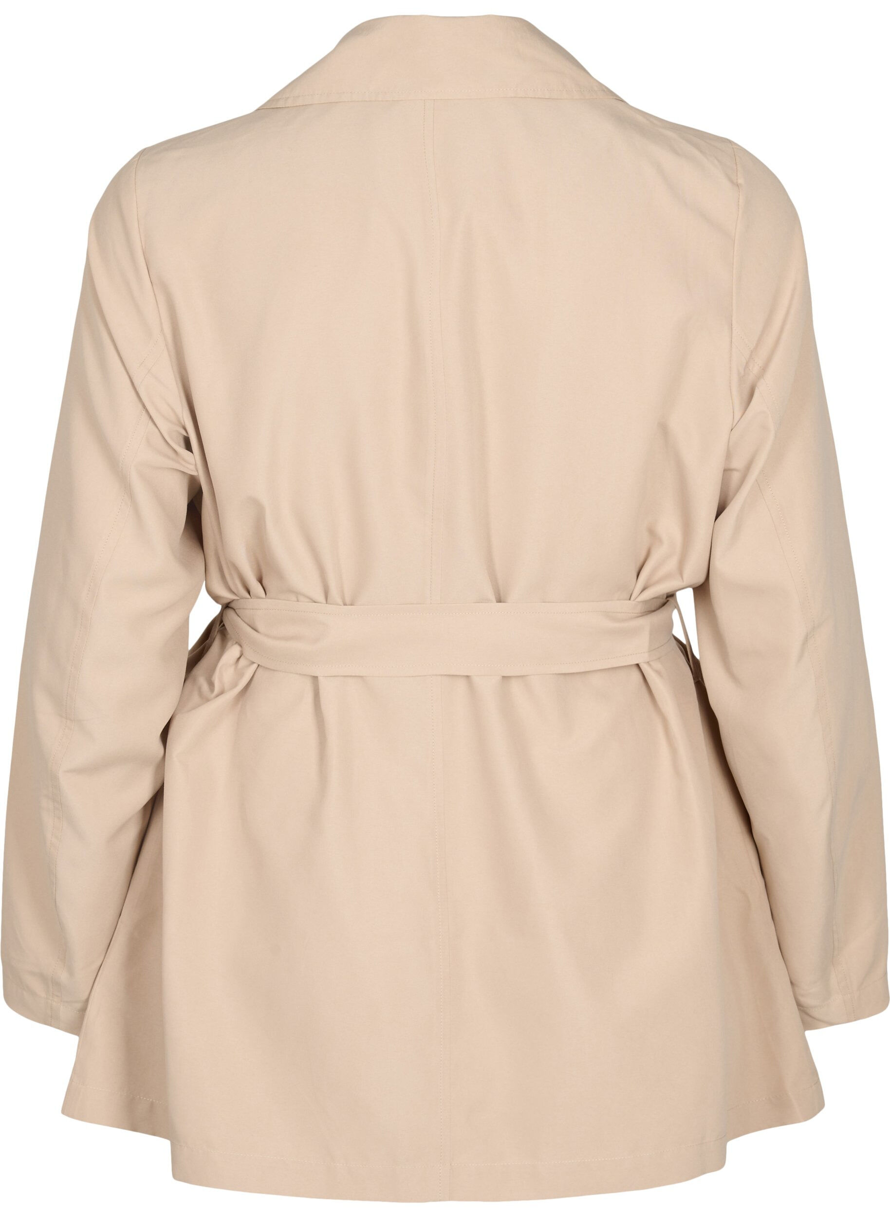 Zizzi Trenchcoat met riem en zakken, Nomad, Packshot image number 1