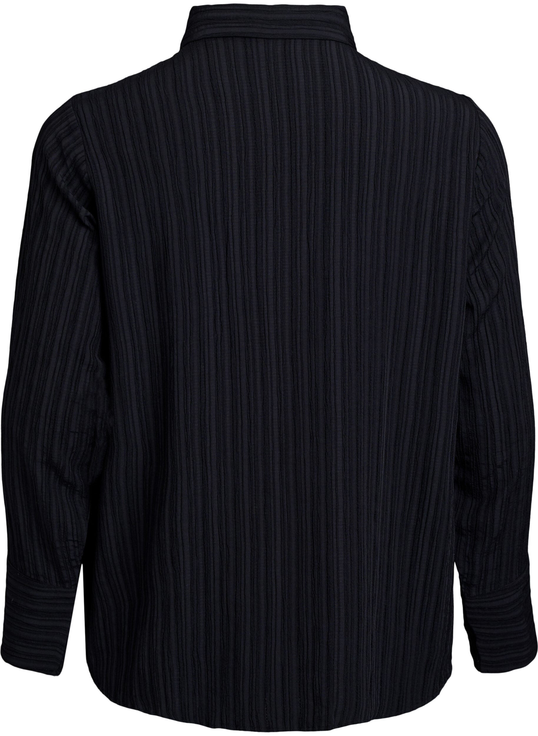 Zizzi FLASH - Shirt met textuur, Zwart, Packshot image number 1