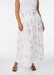 Viscose maxi-rok met smock, Wit, Model image number 0
