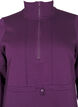 Korte sweatshirt jurk met een col en verstelbare taille, Deep Purple, Packshot image number 2