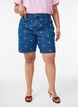 Geborduurde denim shorts, Blauw, Model image number 3