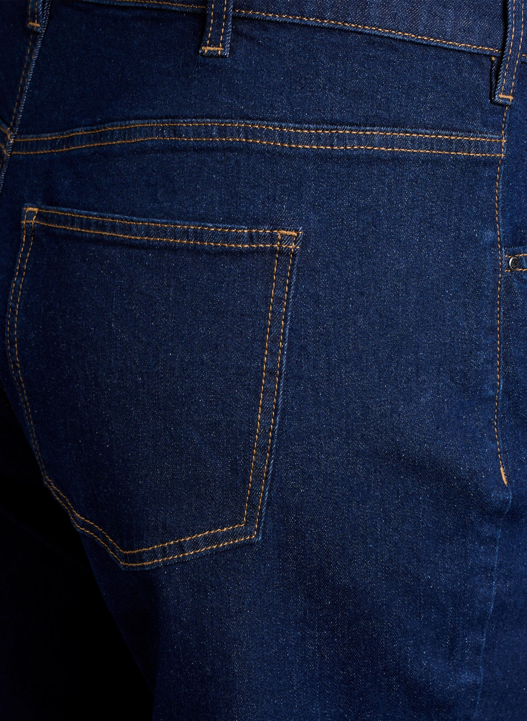 Zizzi Gecropte Vera jeans met een straight-fit, Blauw, Packshot image number 3