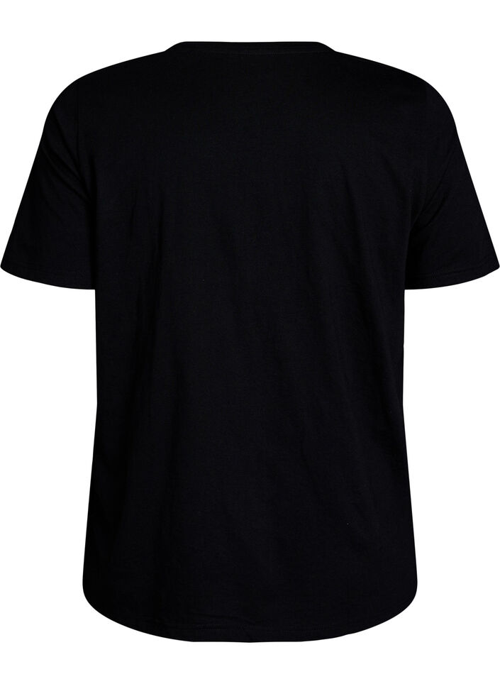 T-shirt met print, Zwart, Packshot image number 1
