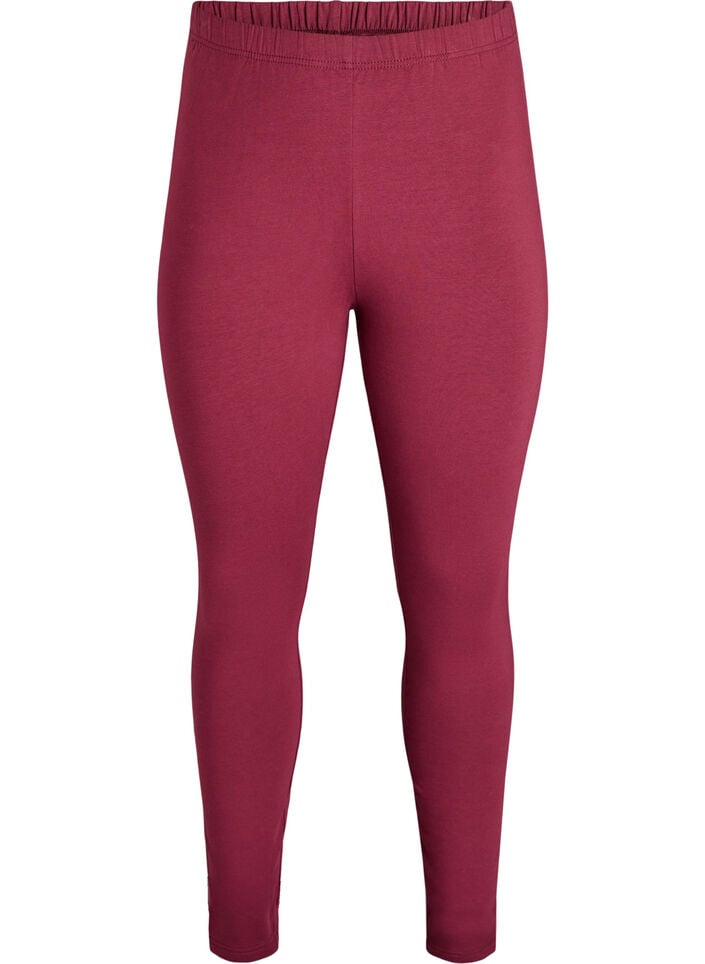 Katoenen legging met voering, Donker Bordeaux, Packshot image number 0