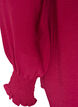 Blouse met smockmanchetten en V-hals, Rood, Packshot image number 3
