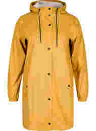 Regenjas met capuchon en knoopsluiting, Spruce Yellow