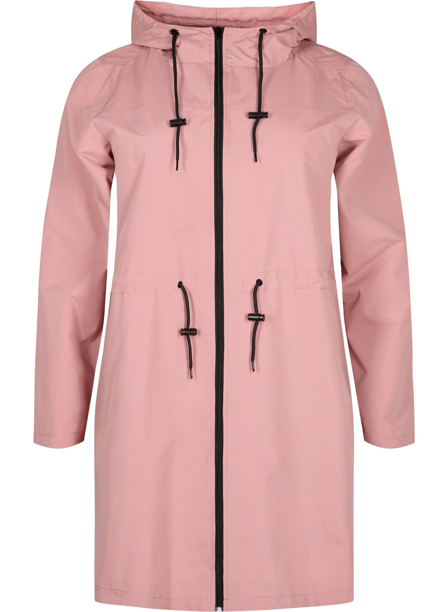 Zizzi FLASH - Waterafstotende parka met capuchon, Ash Rose, Packshot image number 0