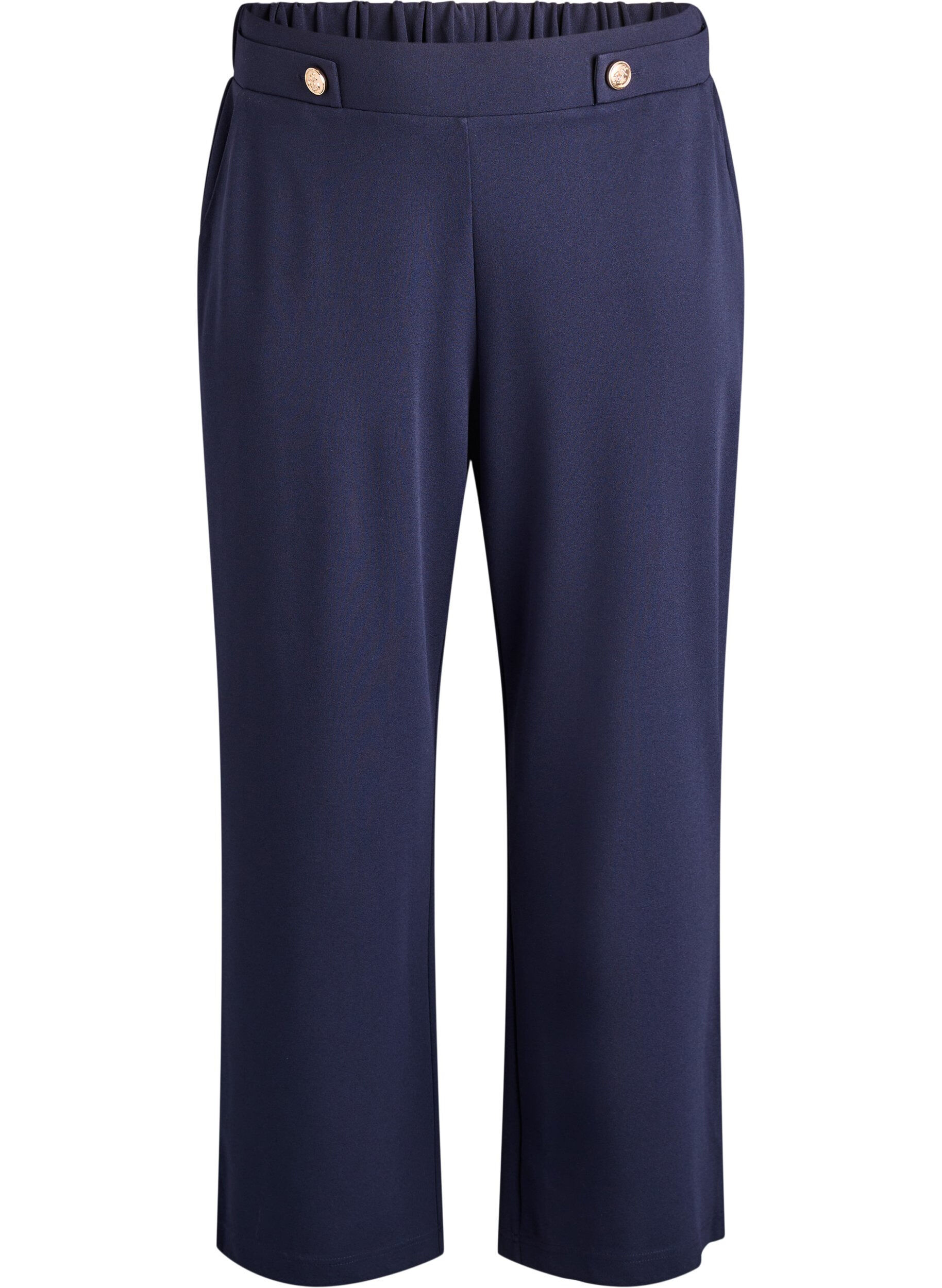 ZizziLosse broek met zakken, Blauw, Packshot image number 0