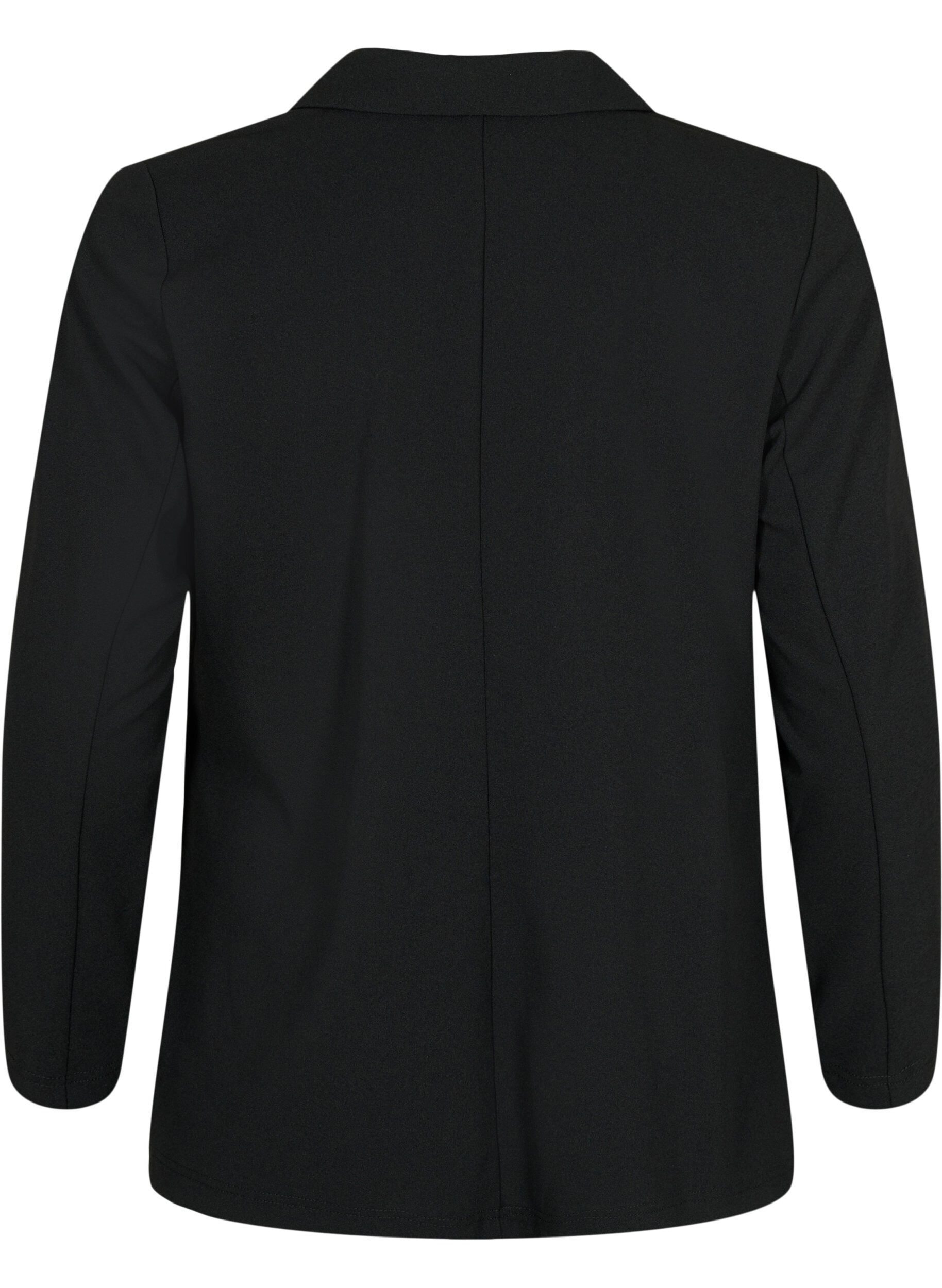 Zizzi Blazer met zakken, Black, Packshot image number 1
