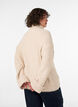 Trui met col en kabelbreisel, Vanille, Model image number 2