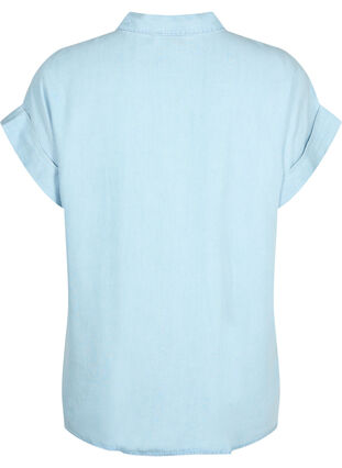 Overhemd met korte mouwen van lyocell (TENCEL™), Light blue denim, Packshot image number 1