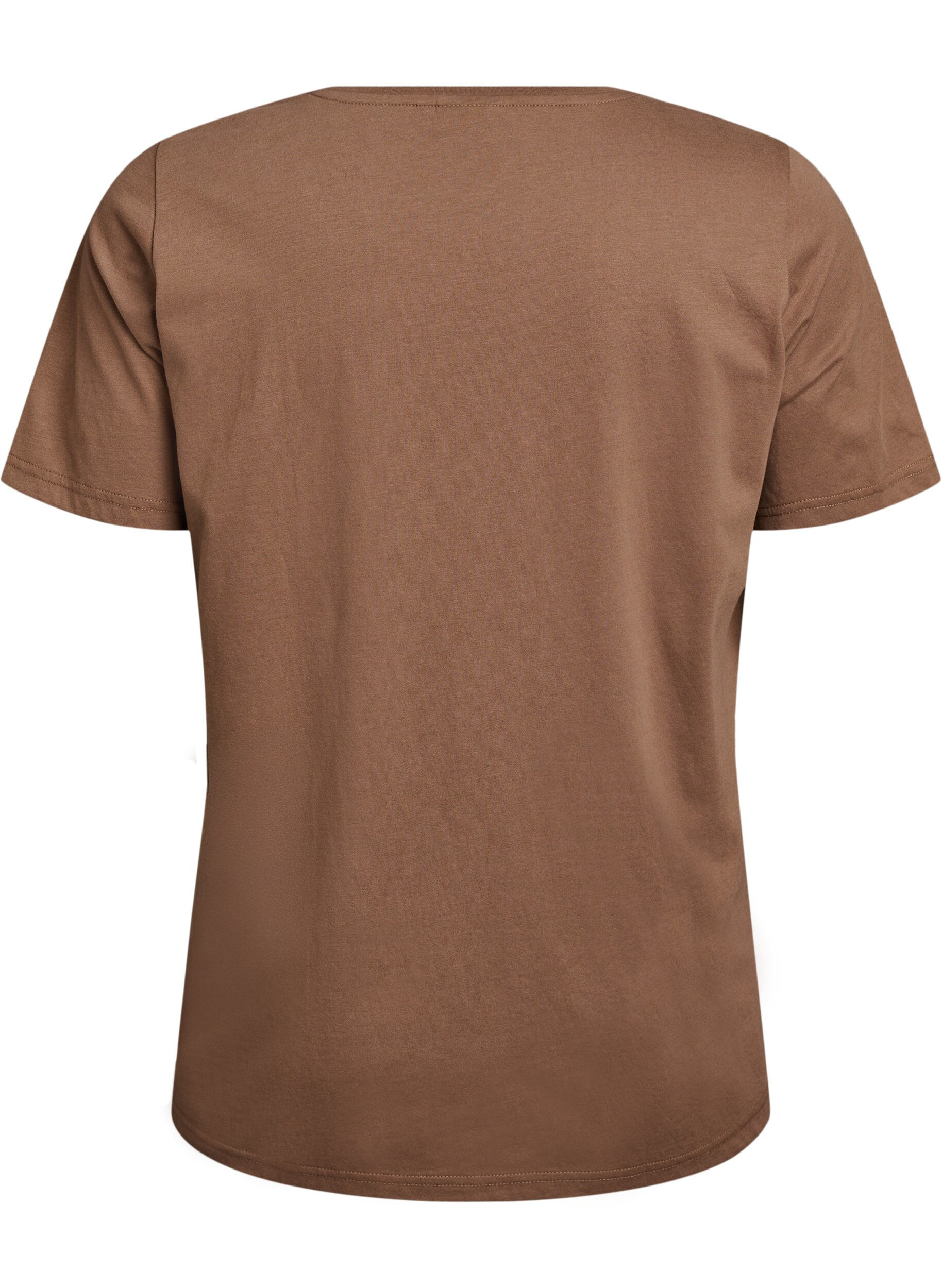 ZizziT-shirt met print, Bruin, Packshot image number 1