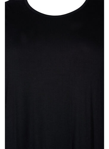 Jersey jurk van viscose met 3/4 mouwen, Black, Packshot image number 2