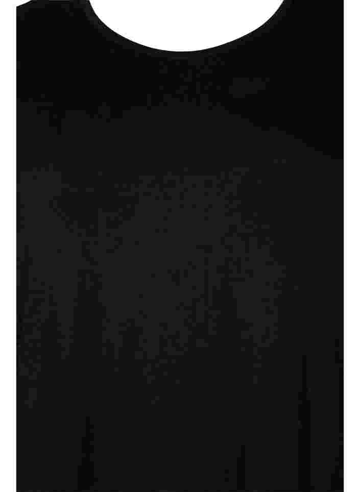 Jersey jurk van viscose met 3/4 mouwen, Black, Packshot image number 2