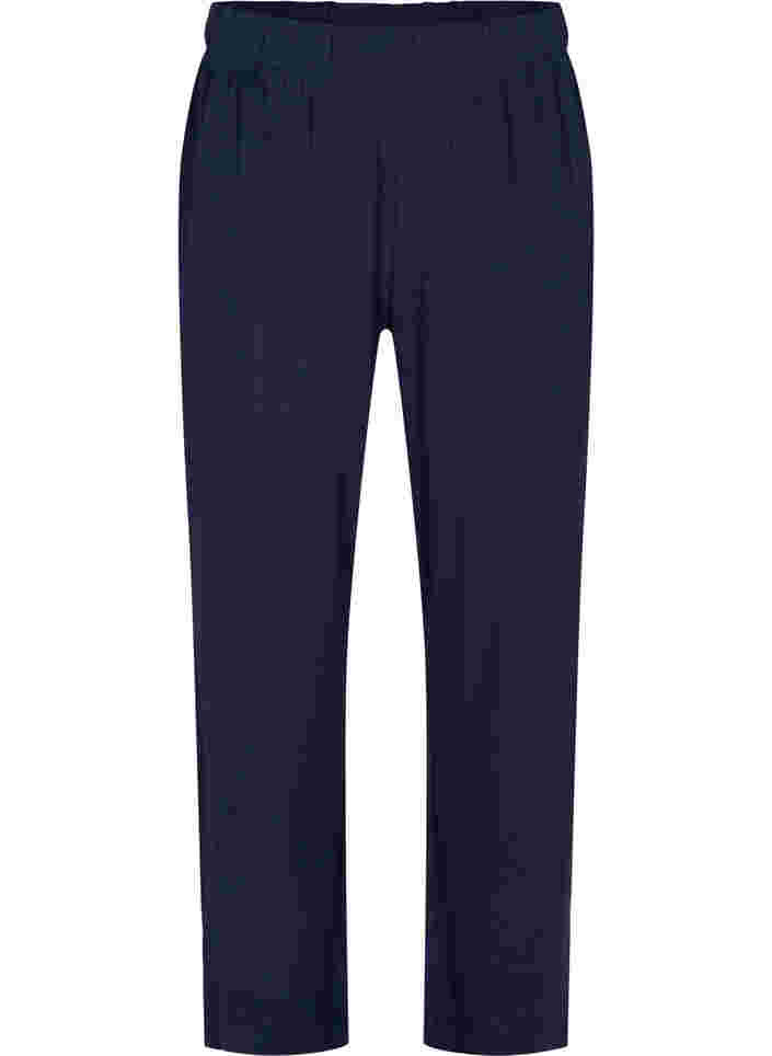 Pyjama broek in katoen met motief, Navy Blazer, Packshot image number 0