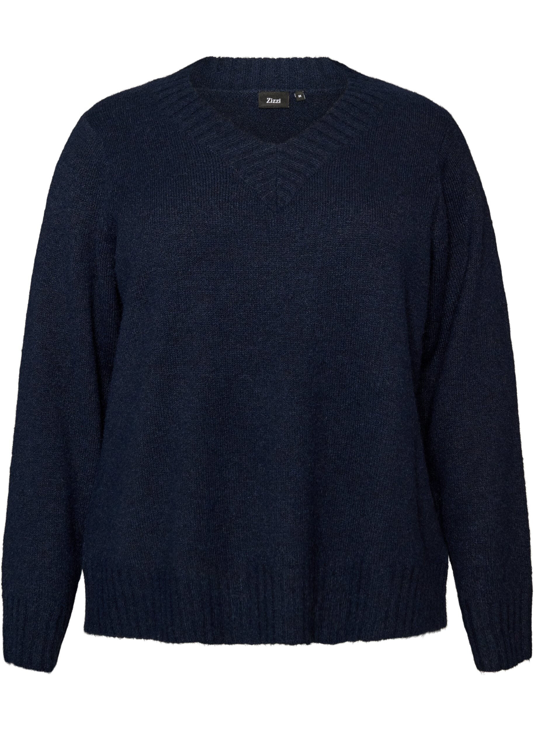 ZizziJumper met V-hals, Blauw, Packshot image number 0