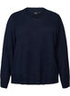 Jumper met V-hals, Blauw, Packshot image number 0