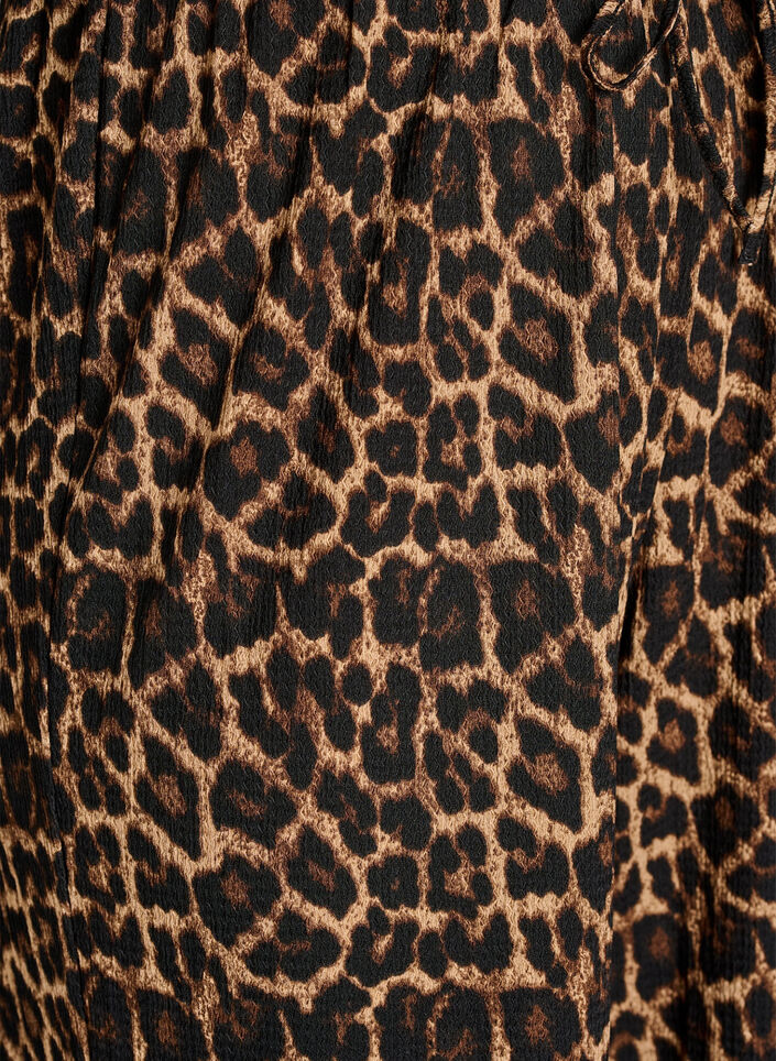 Broek met wijde pijpen in een licht gestructureerde stof, Zwart, Packshot image number 2