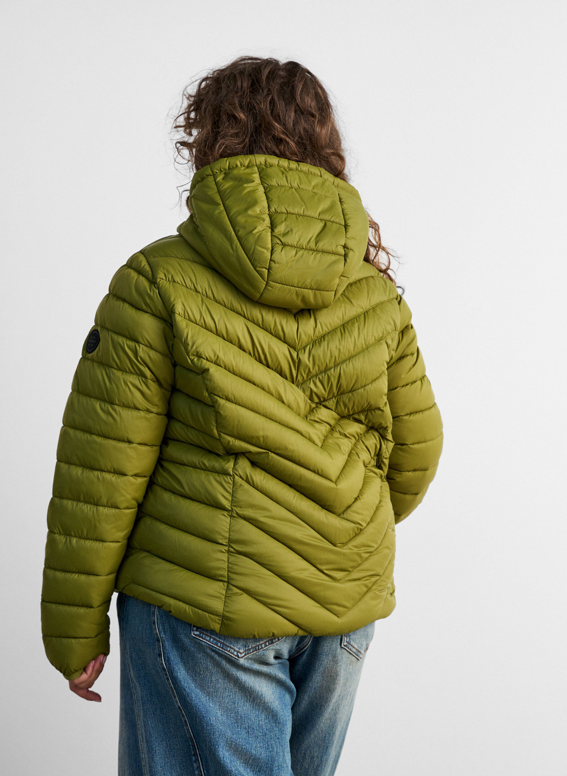 ZizziLichtgewicht jas met capuchon, Groen, Model image number 2