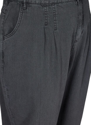 Baggy fit jeans met hoge taille, Black washed down, Packshot image number 2