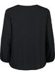 Blouse met lange mouwen en ruches, Black Dot, Packshot image number 1