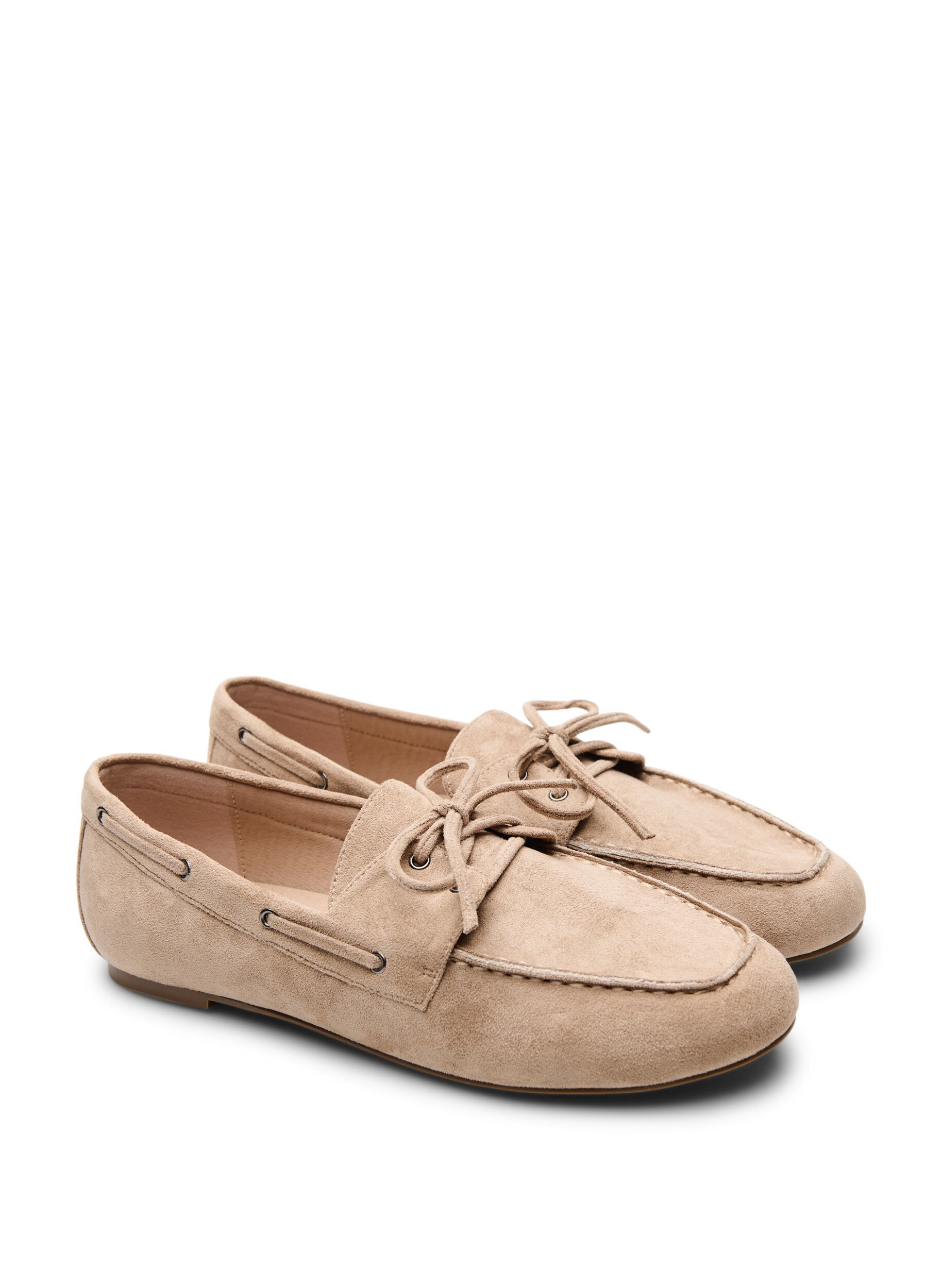 Zizzi Faux suede moccasins, Beige, Packshot image number 1