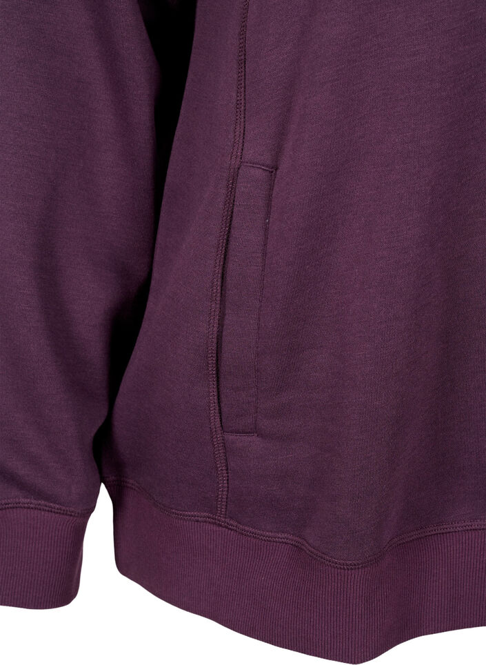 FLASH - Sweatshirt met hoge kraag, Plum Perfect, Packshot image number 3
