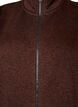 Vest met hoge hals en ritssluiting, Bruin, Packshot image number 2