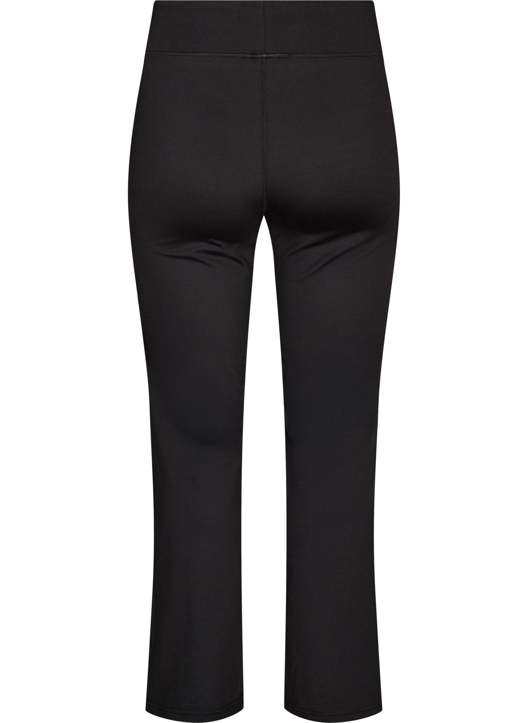 ZizziBootcut trainingstights met hoge taille, Zwart, Packshot image number 1